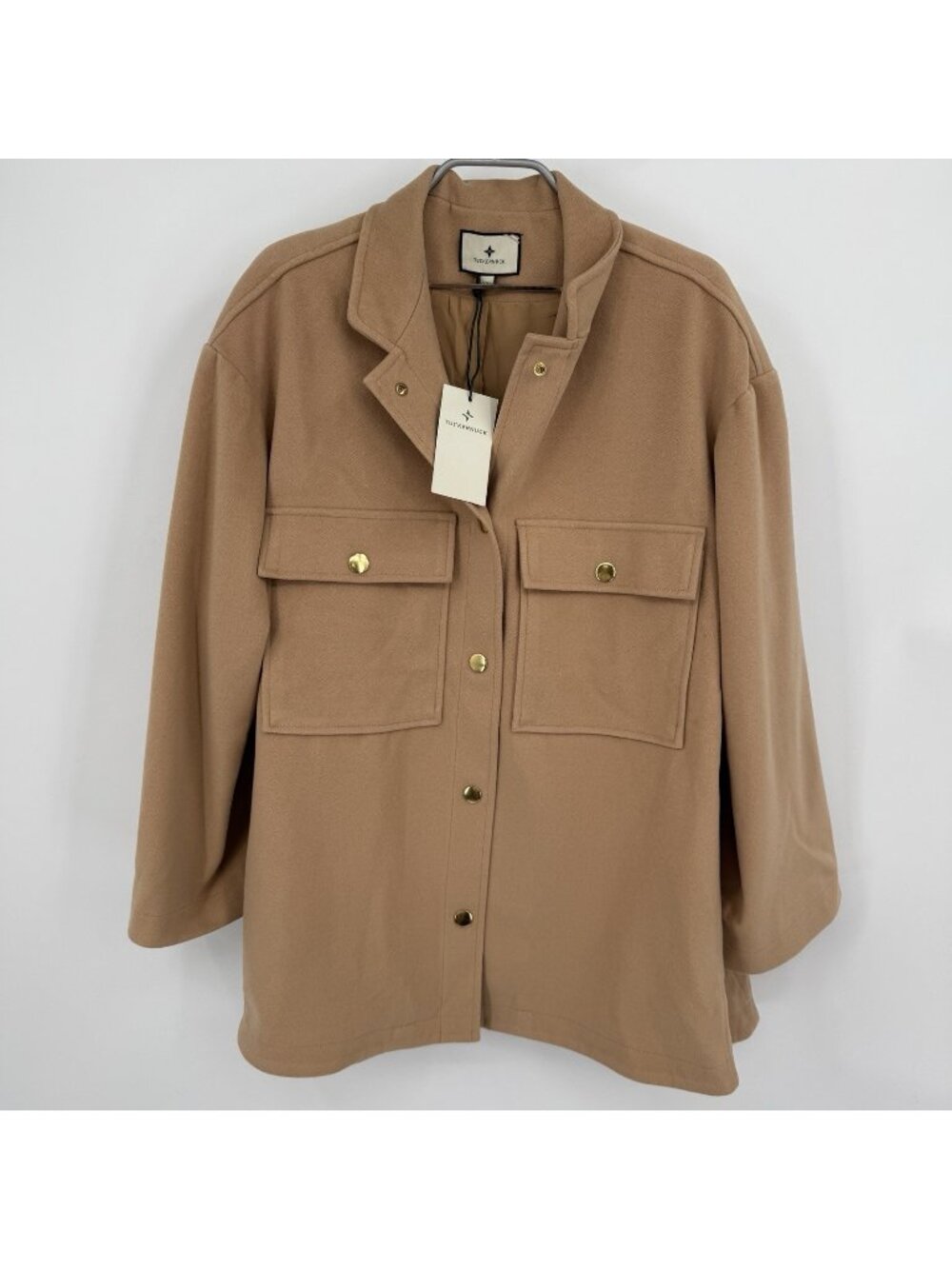 Tuckernuck Camel Marant Shirt Jacket 'Shacket' Button Front size XXL 2XL *READ*